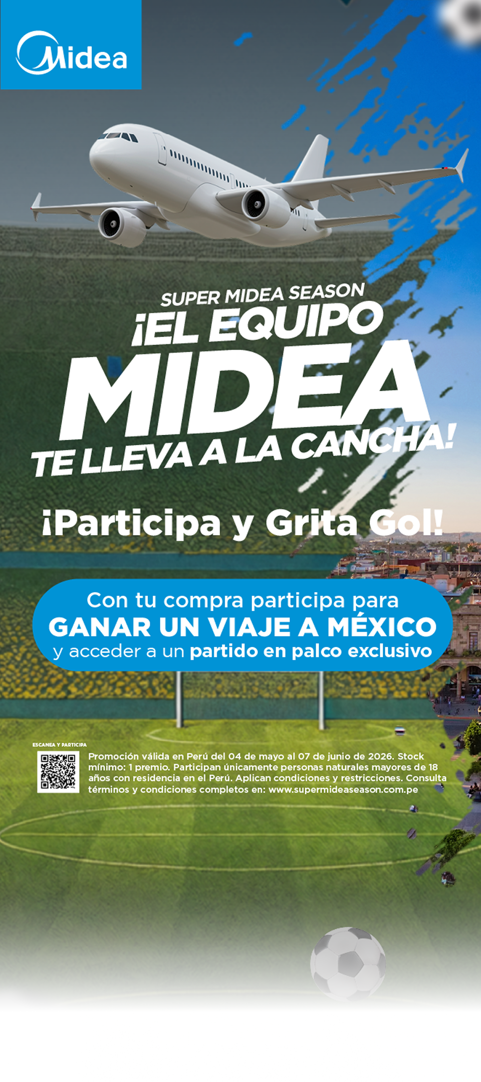 El equipo Midea te lleva a la cancha — Mundial 2026